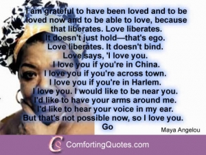 Maya Angelou Quote on 'I Love You'